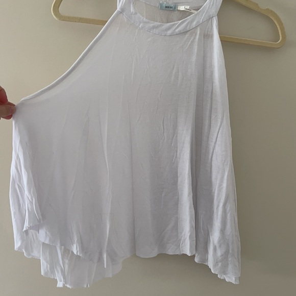 UO High Neck Sleeveless White Trapeze Top - M - Picture 2 of 4